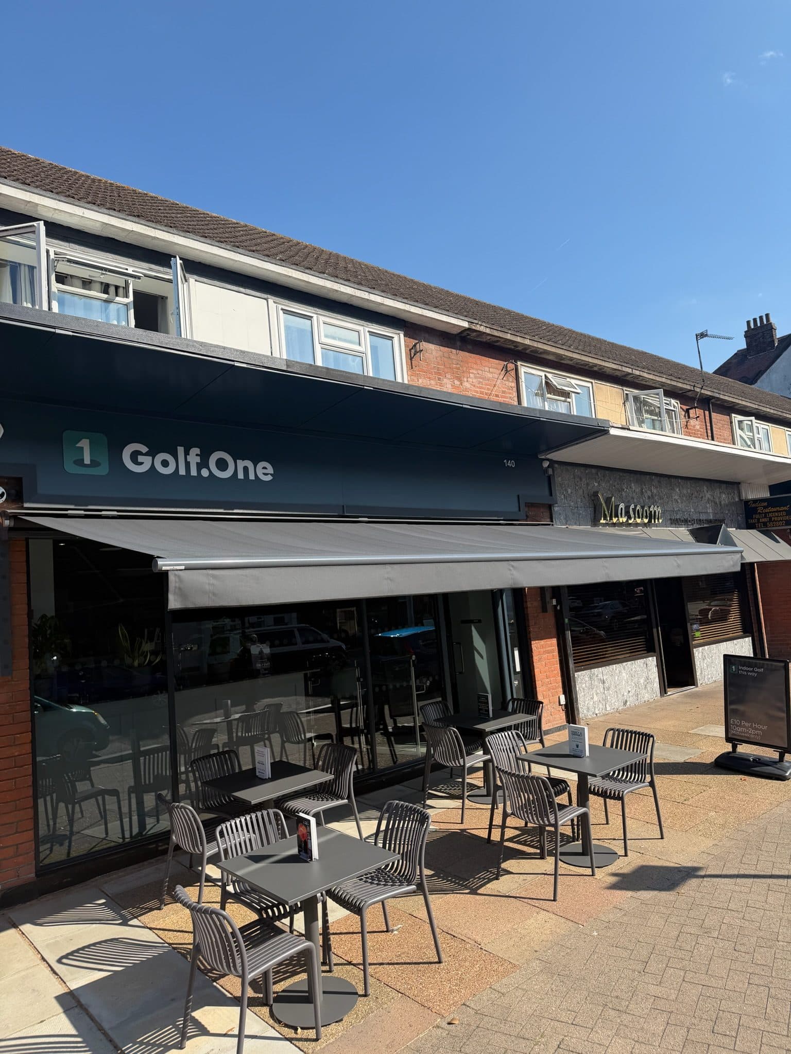 The Golf.One venue frontage in Thorpe Bay